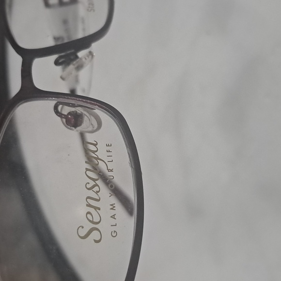 NWT RX-ABLE SENSAYA Stainless Steel Burgundy eyeglass frames SEN55 - Picture 4 of 9